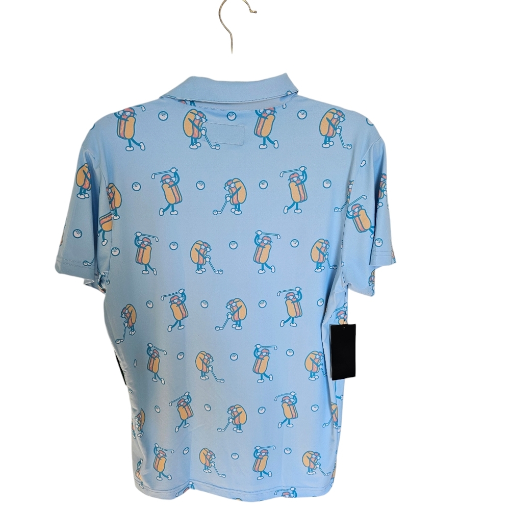Hot Dog's Golf Polo Mens Small Whimiscle Funny Joke — image 5 of 8